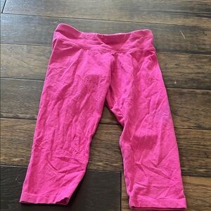 Girls' Hot Pink Stretch Capri Leggings